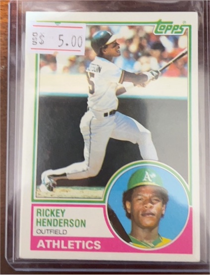 1983 Topps #180 Rickey Henderson — front