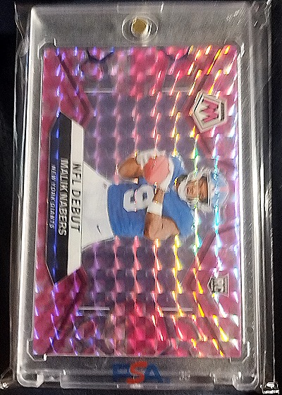 2024 Panini Mosaic NFL Debut Davis Mills Pink Mosaic Prizm — front