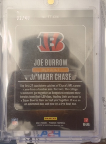 2024 Panini Phoenix Football #FT-CIN Joe Burrow Ja'Marr Chase — front