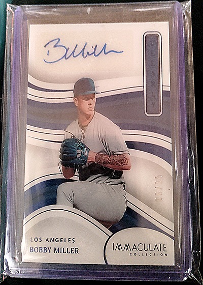 2023 Panini Immaculate Collection Clearly Blue Signatures #Bobby Miller — front