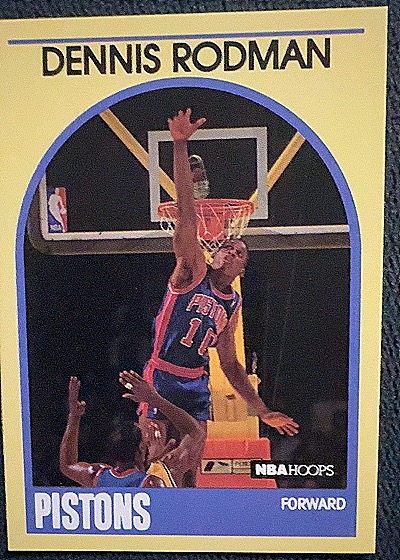 1990 Hoops 100 Superstars #30 Dennis Rodman — front
