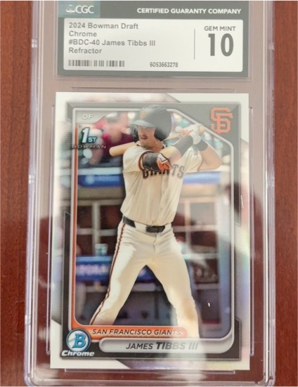 2024 Bowman Draft Chrome #BDC-40 James Tibbs III — front