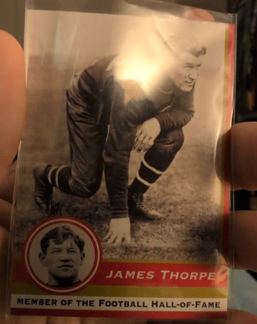 James Thorpe Football Hall of Fame Member Card — front