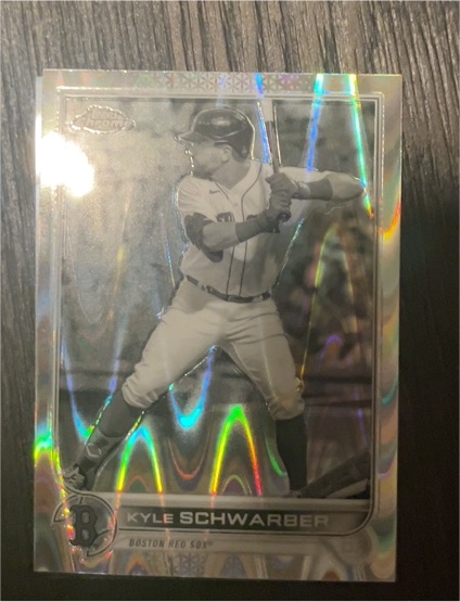 2022 Topps Chrome #110 Kyle Schwarber Sepia Refractor — front