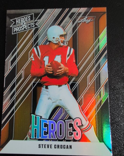 2024 Leaf Heroes & Prospects Steve Grogan — front