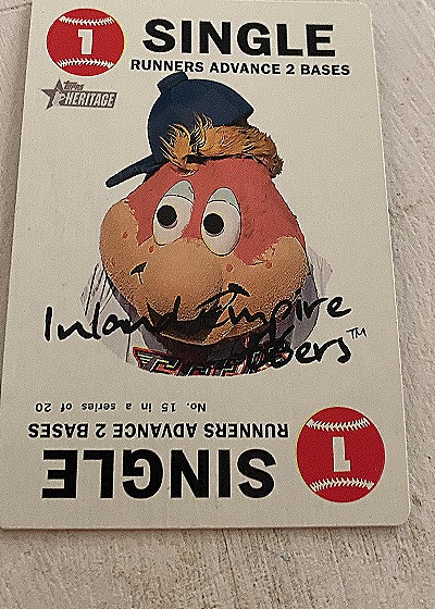 2017 Topps Heritage Minor League #1 Inland Empire 66ers Mascot — front