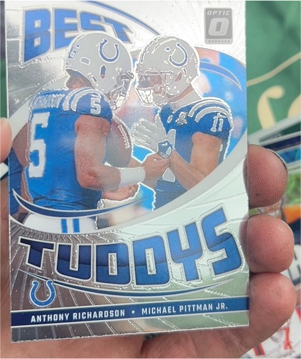 2024 Panini Donruss Optic #7 Anthony Richardson / Michael Pittman Jr. Best Tuddys Colts — front