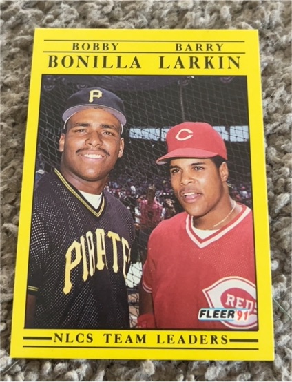 1991 Fleer #711 Bobby Bonilla/Barry Larkin — front