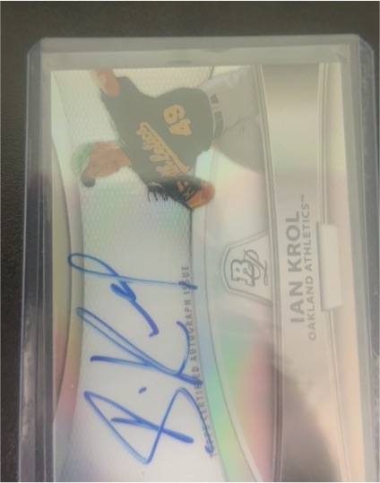 2010 Bowman Platinum Autograph Refractor #BPA-IK Ian Krol — front