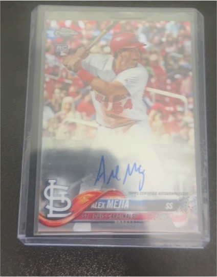 2018 Topps Chrome #RA-AME Alex Mejia Rookie Autograph — front
