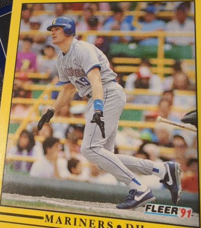 1991 Fleer #446 Jay Buhner — front