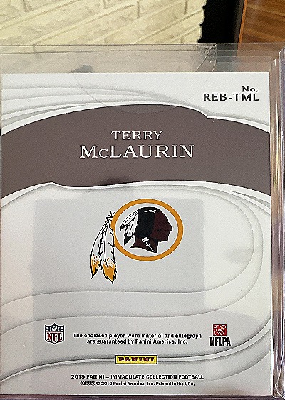 2019 Panini Immaculate Collection Football #REB-TML Terry McLaurin — front