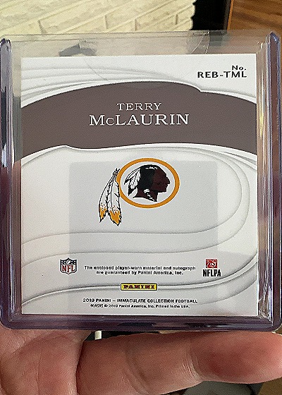 2019 Panini Immaculate Collection Football #REB-TML Terry McLaurin — back