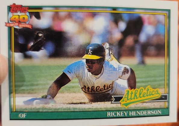 1991 Topps #670 Rickey Henderson — front