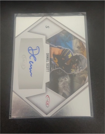 2023 Sage Silver Autograph #A-DS Daniel Scott — front
