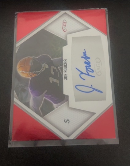 2023 Sage Red Joe Foucha Autograph — front