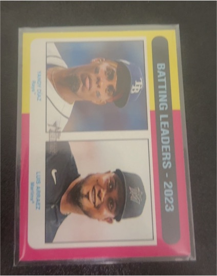 2024 Topps Heritage #306 Batting Leaders - 2023 Yandy Díaz / Luis Arraez — front