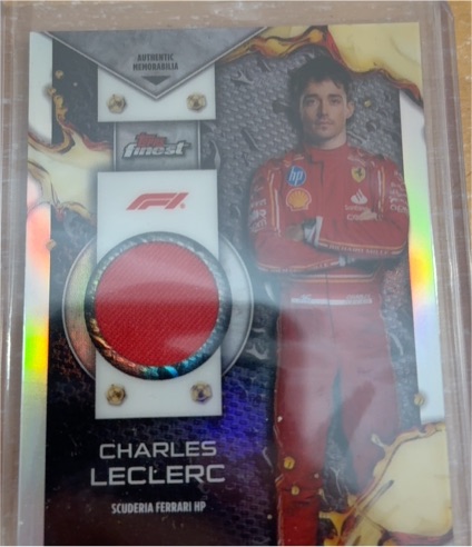 2024 Topps Finest Formula 1 Charles Leclerc Firesuit Patch Relic Card — front