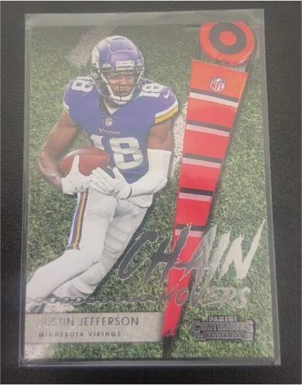 2021 Panini Contenders Chain Movers #CM-JJE Justin Jefferson — front