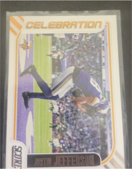 2023 Score Celebration #18 Justin Jefferson — front