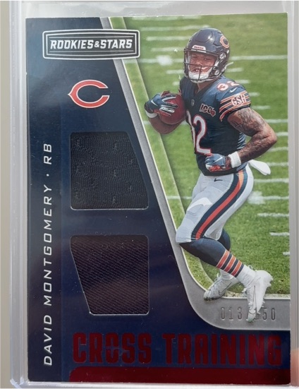 2019 Panini Rookies and Stars Cross Training Jerseys #8 David Montgomery — front