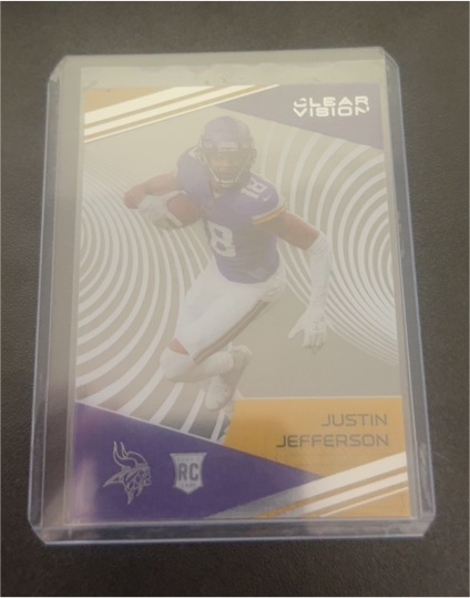 2020 Panini Chronicles Clear Vision Rookies #CV-11 Justin Jefferson — front