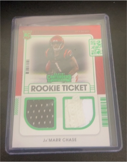 2021 Panini Contenders Rookie Ticket #RTS-JMC Ja'Marr Chase — front