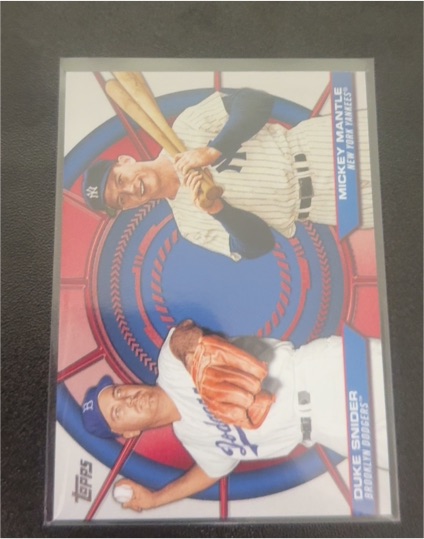 2025 Topps Series 2 #DD-13 Mickey Mantle / Duke Snider Dynamic Duos — front