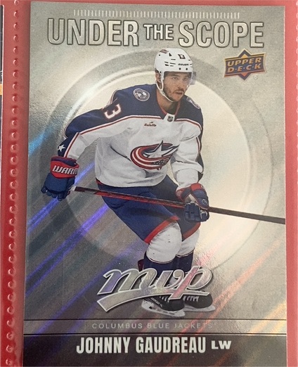 2024-25 Upper Deck MVP Under the Scope #US-25 Johnny Gaudreau — front