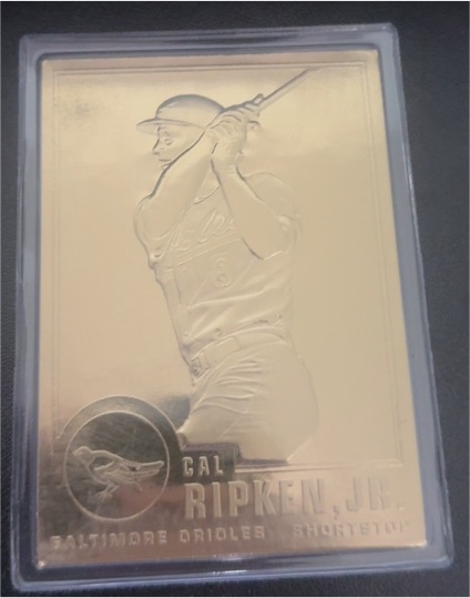 1996 Danbury Mint 22kt Gold Cal Ripken Jr #52 — front