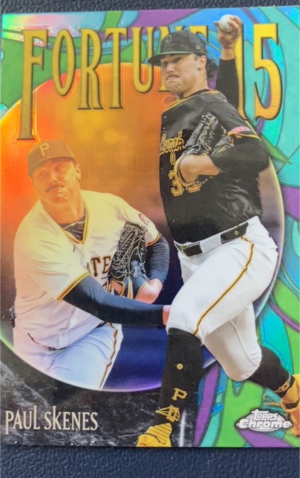 2025 Topps Chrome Fortune 15 #F15-8 Paul Skenes — front