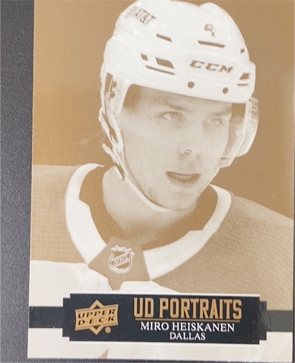 2021-22 Upper Deck UD Portraits #P-15 Miro Heiskanen — front