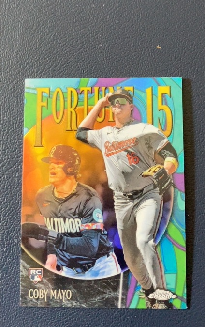 2025 Topps Chrome Fortune 15 #F15-12 Coby Mayo — front
