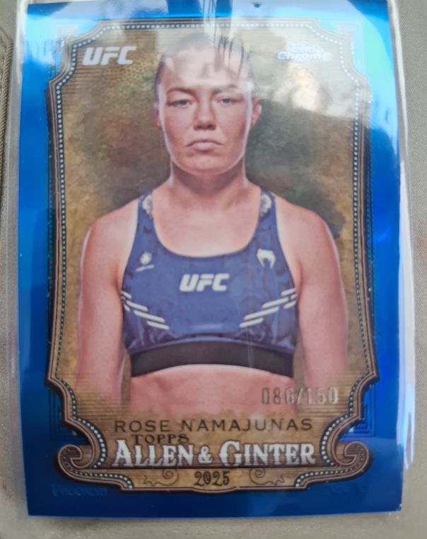 2025 Topps Chrome UFC #AAG-27 Rose Namajunas Allen & Ginter — front