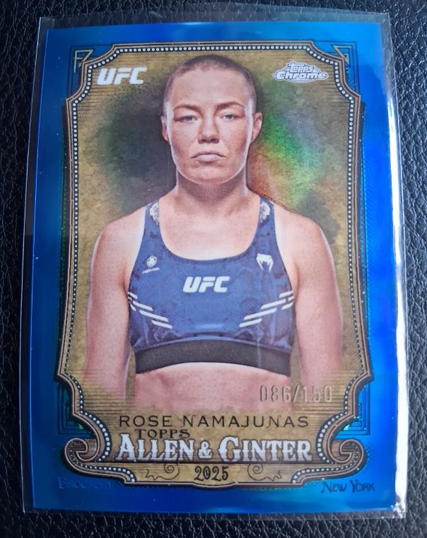 2025 Topps Chrome UFC #AAG-27 Rose Namajunas Allen & Ginter — front