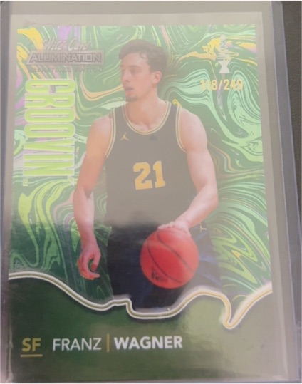2022 Wild Card Alumination #GG-12 Franz Wagner Groovin' Silver RC — front