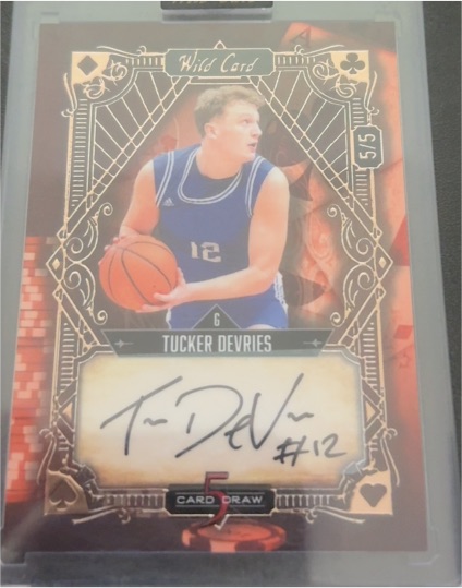 2024 Wild Card 5 Card Draw #5CDV-TDA Tucker Devries — front
