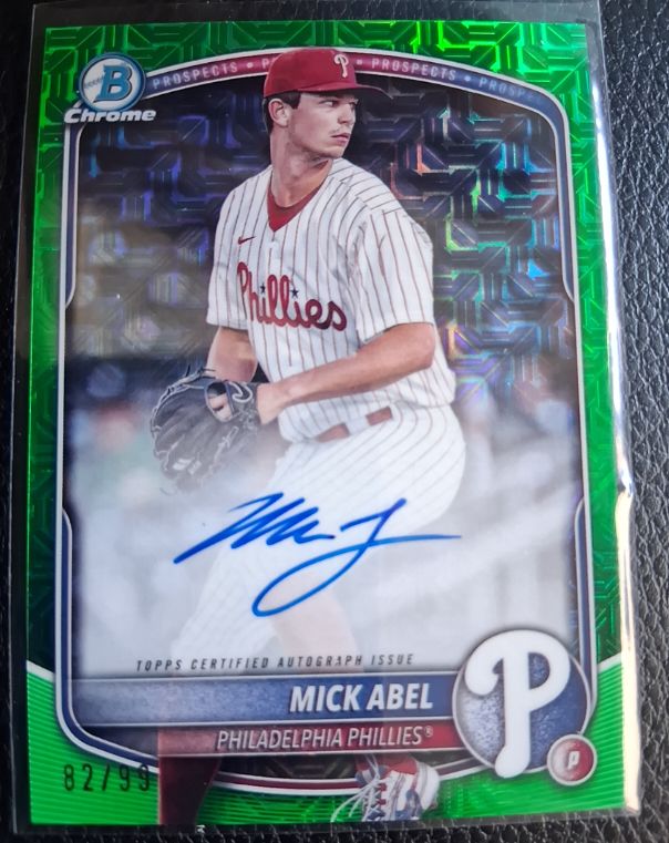 2025 Bowman Chrome Mojo Refractor Auto #BMA-MA Mick Abel — front