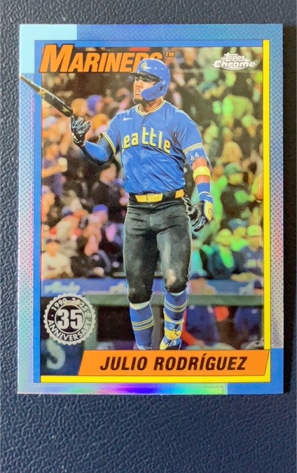 2025 Topps Chrome 1990 35th Anniversary #90CB-6 Julio Rodríguez — front