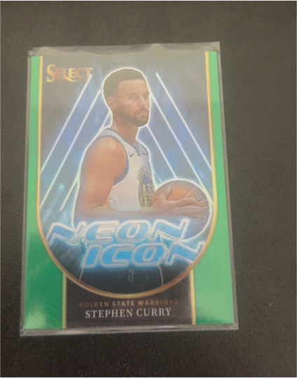 2023-24 Panini Select #4 Stephen Curry Neon Icon Green — front