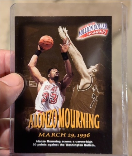 1997-98 Fleer Million Dollar Moments #18 Alonzo Mourning — front