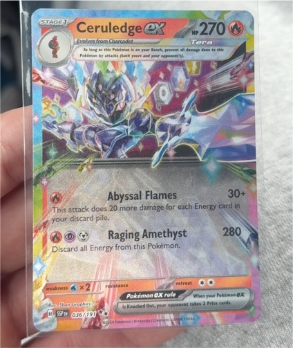 2024 Pokemon Surging Sparks #036/191 Ceruledge ex — front