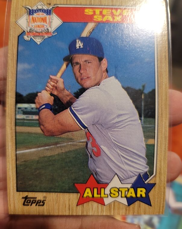 1987 Topps #596 Steve Sax All-Star Dodgers — front