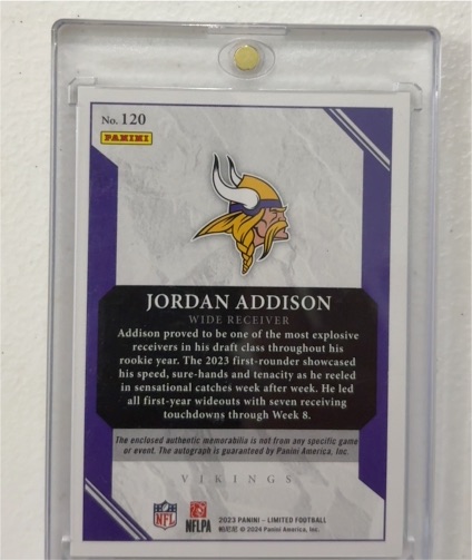 2023 Panini #120 Jordan Addison — front