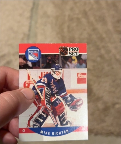 1990 Pro Set #627 Mike Richter — front