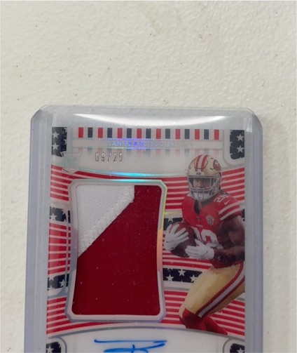 2021 Panini National Treasures #179 Trey Sermon Rookie Patch Autograph — front