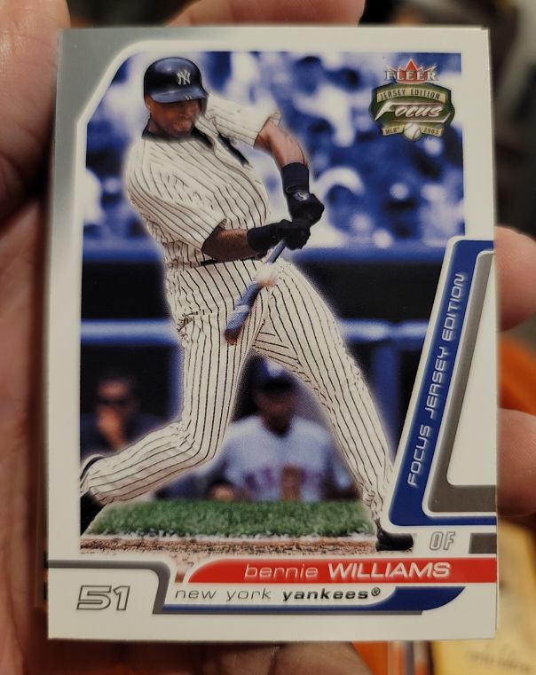 2003 Fleer Focus Jersey Edition #51 Bernie Williams — front