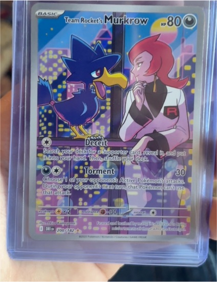 2025 Pokemon SV10: Destined Rivals #200 Team Rocket's Murkrow — front
