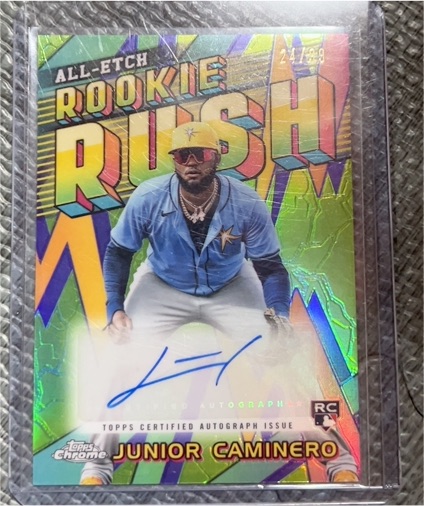 2024 Topps Chrome All-Etch Rookie Rush #Junior Caminero — front
