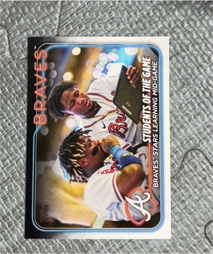 2024 Topps #70 Students of the Game Ronald Acuna Jr. / Ozzie Albies — front